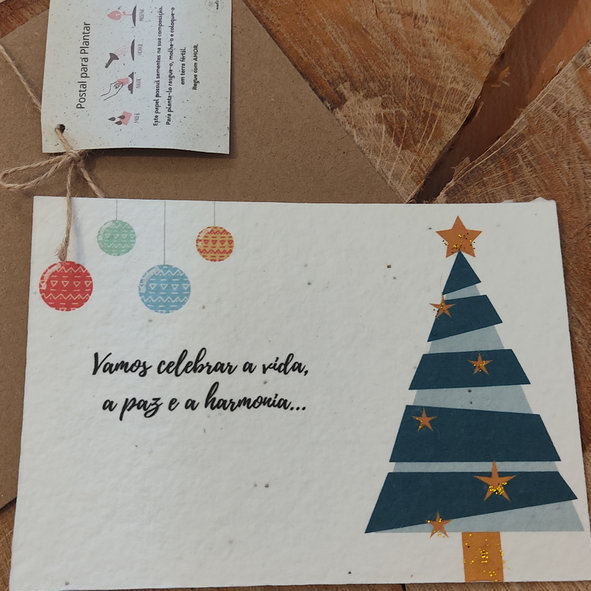 Postal Papel Semente - Árvore Natal
